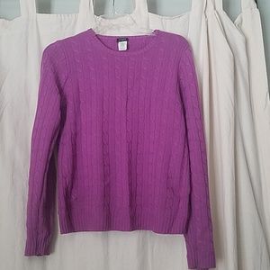 Vintage Y2K J.crew plum cable knit crew neck sweater